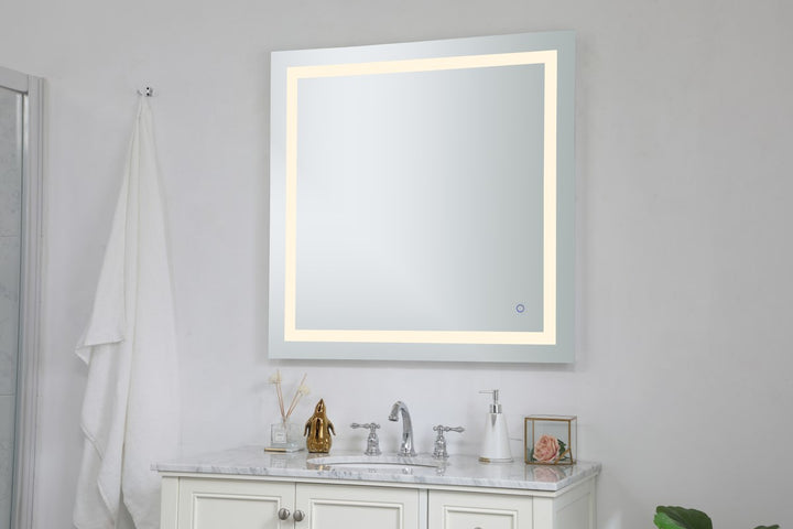 36In X 36In Hardwired Led Mirror With Touch Sensor And Color Changing