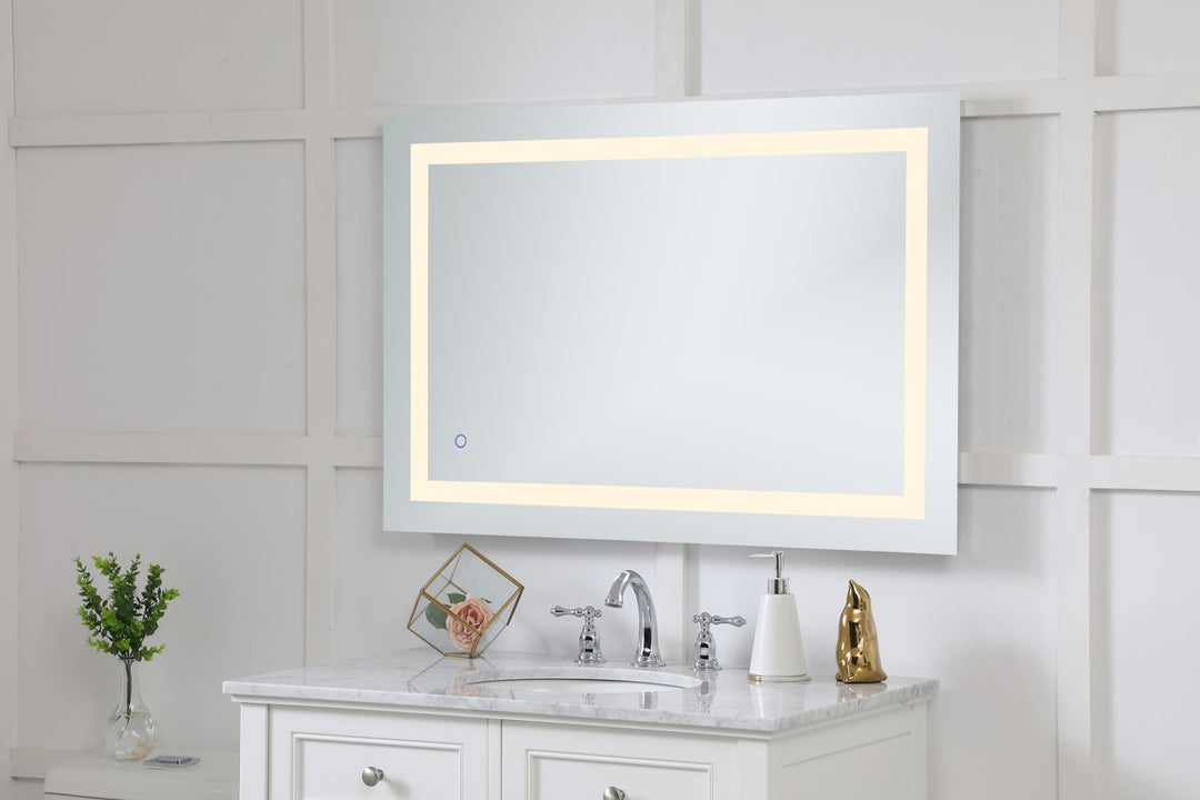 27In X 40In Hardwired Led Mirror With Touch Sensor And Color Changing