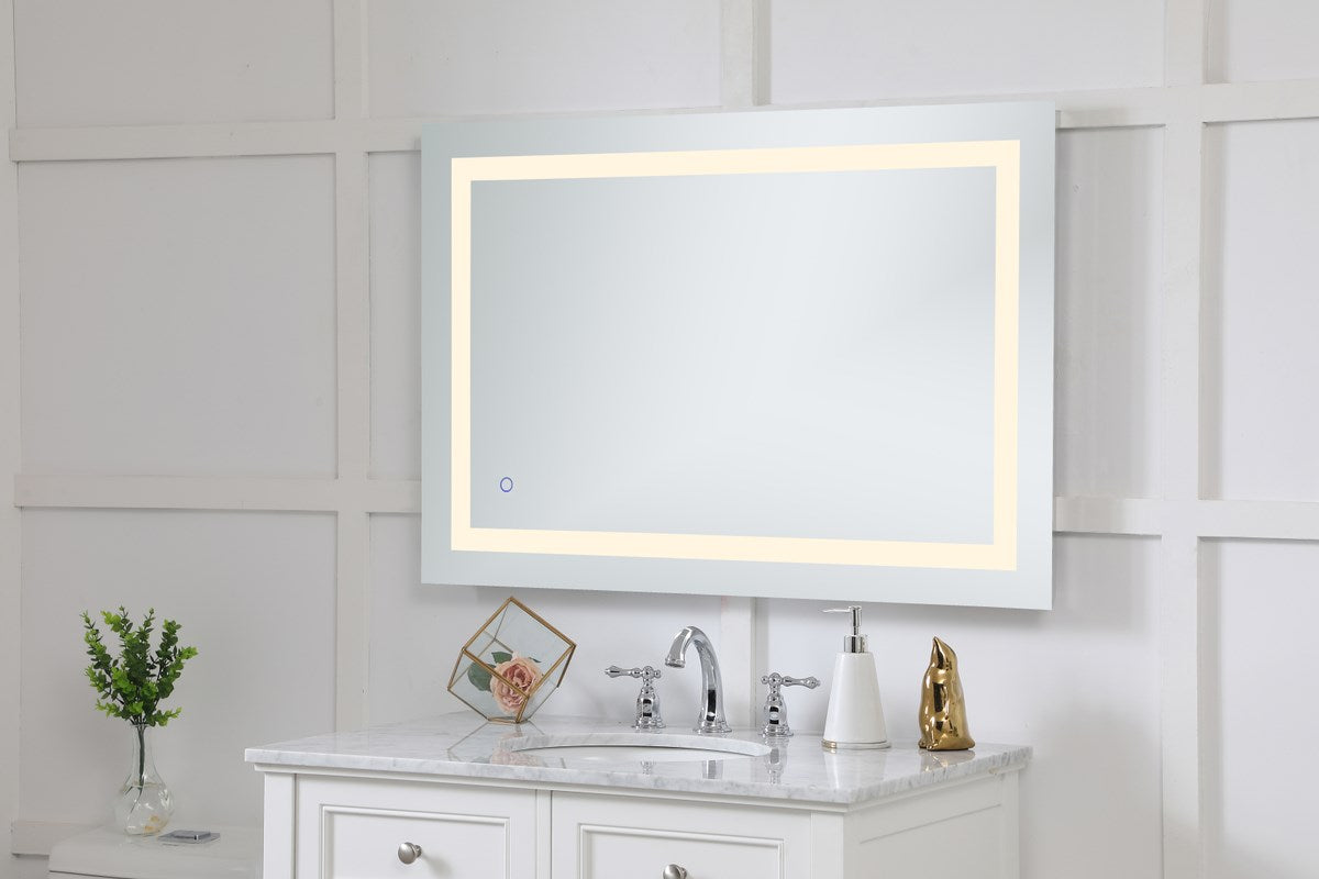 27In X 40In Hardwired Led Mirror With Touch Sensor And Color Changing