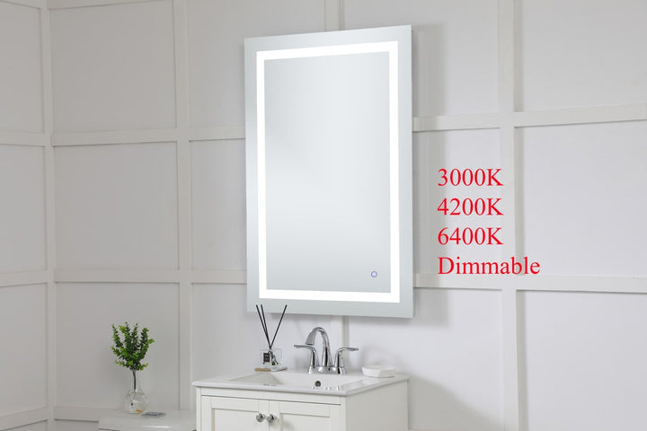 27In X 40In Hardwired Led Mirror With Touch Sensor And Color Changing