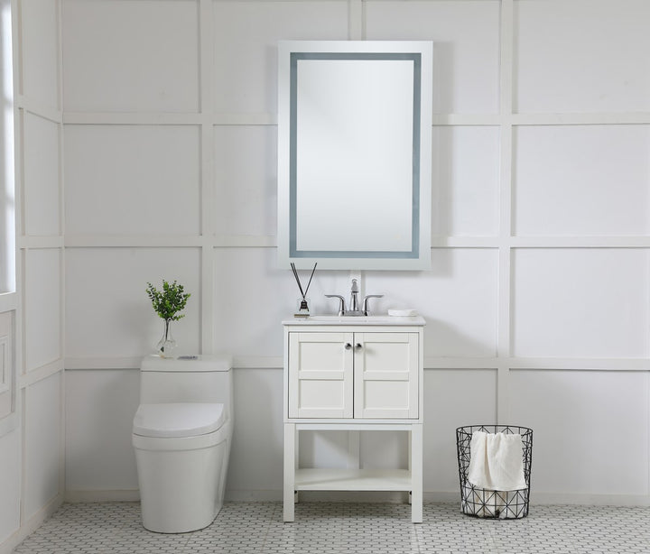 27In X 40In Hardwired Led Mirror With Touch Sensor And Color Changing