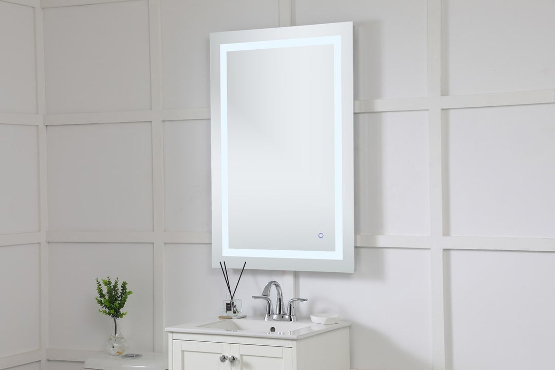 27In X 40In Hardwired Led Mirror With Touch Sensor And Color Changing