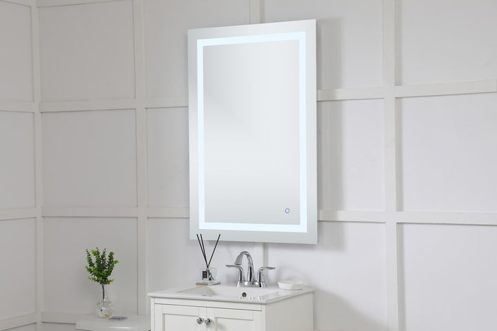 27In X 40In Hardwired Led Mirror With Touch Sensor And Color Changing