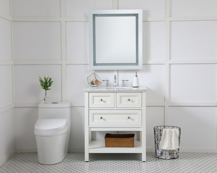 27In X 30In Hardwired Led Mirror With Touch Sensor And Color Changing