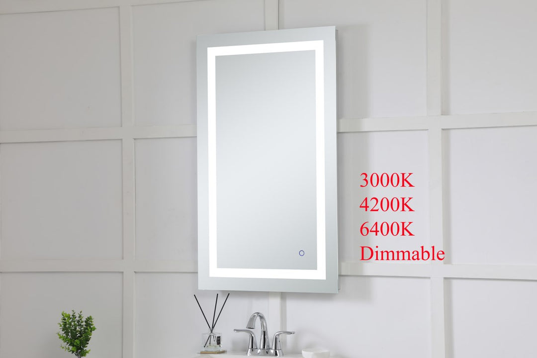 24In X 40In Hardwired Led Mirror With Touch Sensor And Color Changing