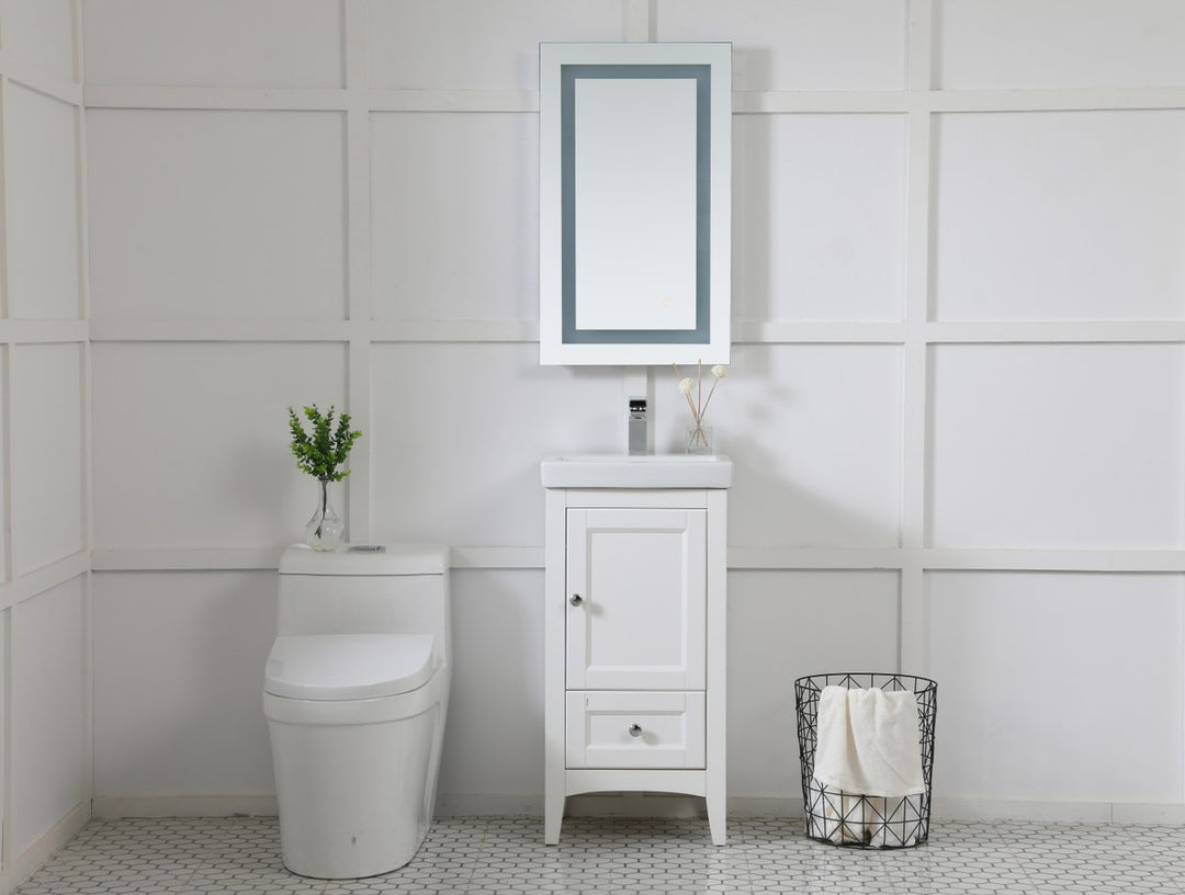 18In X 30In Hardwired Led Mirror With Touch Sensor And Color Changing