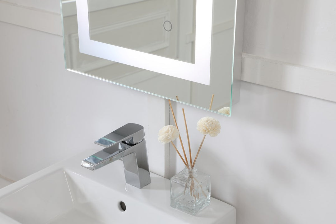 18In X 30In Hardwired Led Mirror With Touch Sensor And Color Changing
