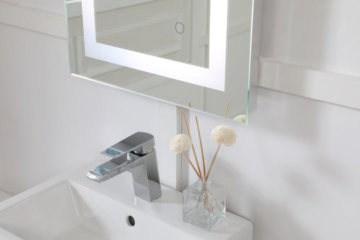 18In X 30In Hardwired Led Mirror With Touch Sensor And Color Changing