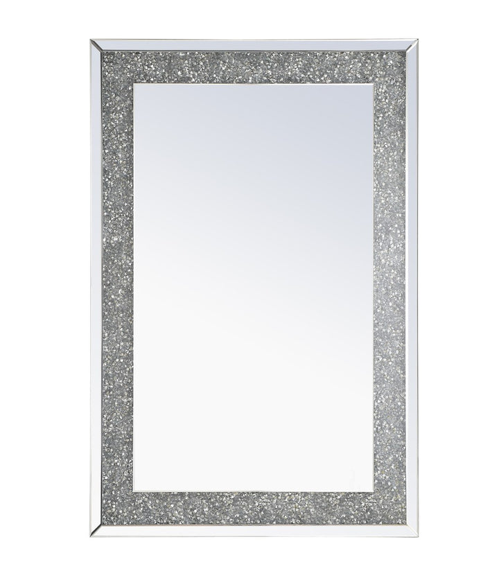 31.5 Inch Rectangle Crystal Mirror In Clear Finish by Elegant Decor