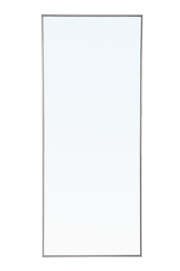 Metal Frame Rectangle Mirror 30 Inch Silver by Elegant Decor