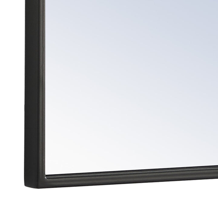 Metal Frame Rectangle Mirror 30 Inch Black