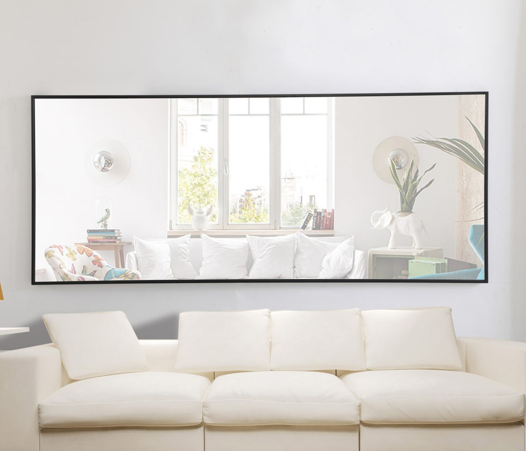 Metal Frame Rectangle Mirror 30 Inch Black