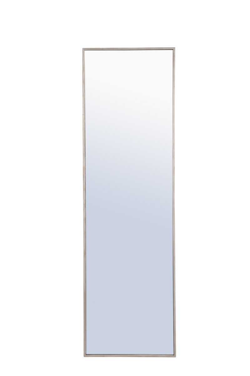 Metal Frame Rectangle Mirror 18 Inch Silver by Elegant Decor