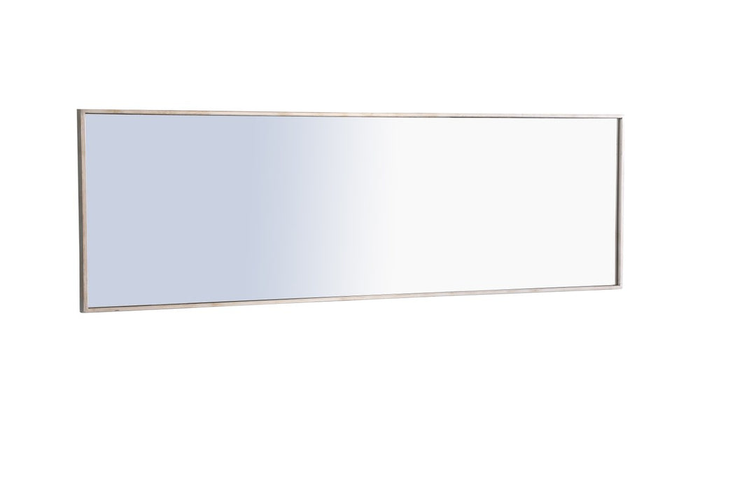 Metal Frame Rectangle Mirror 18 Inch Silver