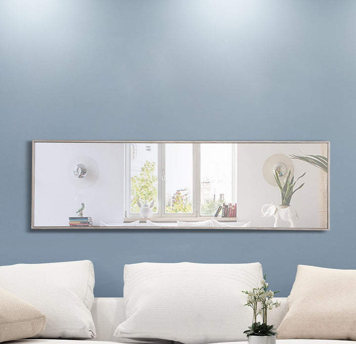 Metal Frame Rectangle Mirror 18 Inch Silver