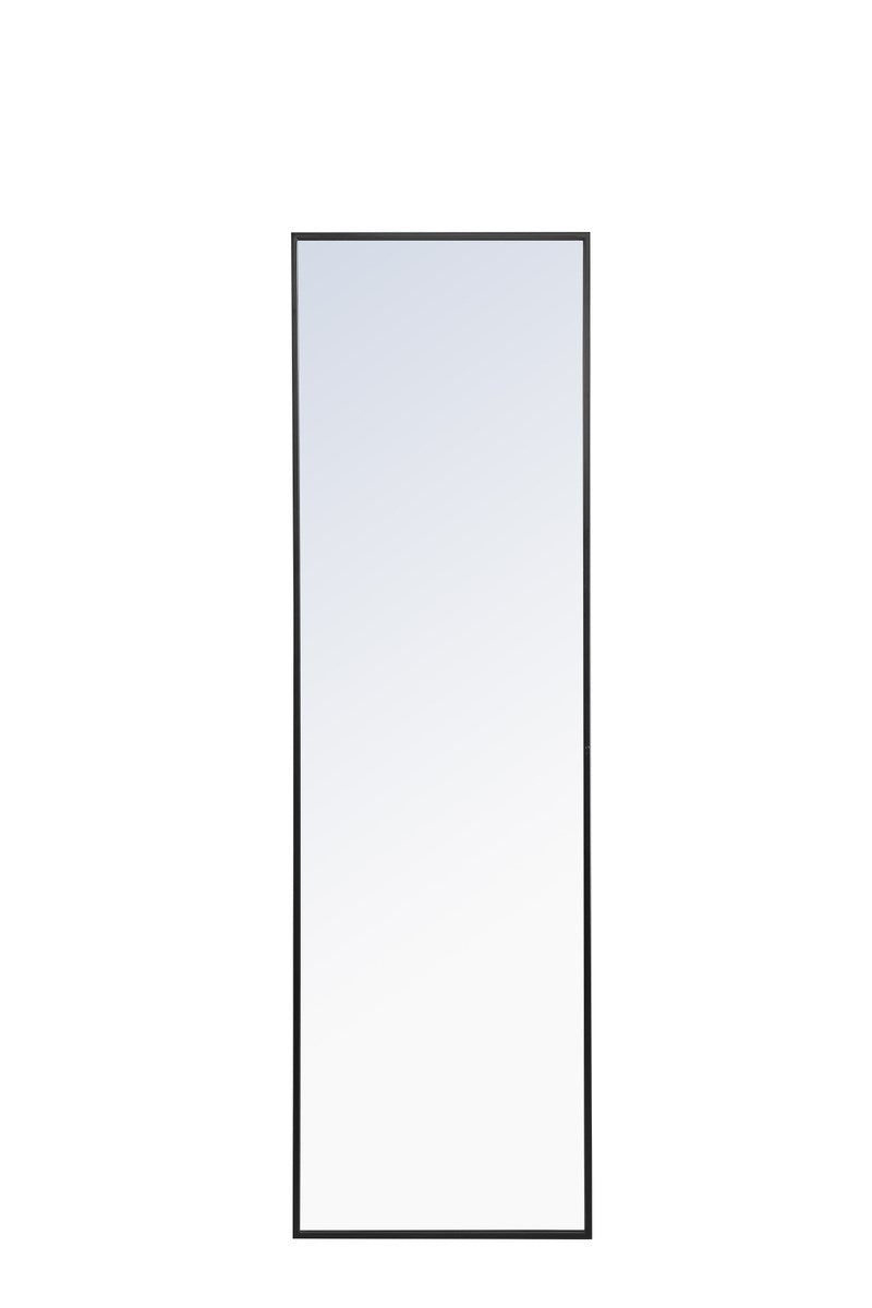 Metal Frame Rectangle Mirror 18 Inch Black by Elegant Decor