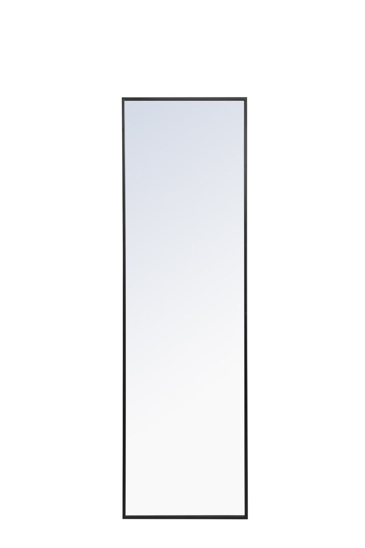 Metal Frame Rectangle Mirror 18 Inch Black by Elegant Decor
