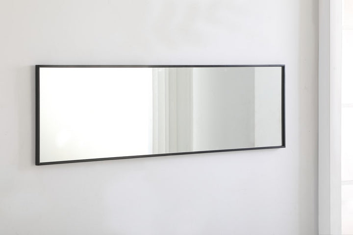 Metal Frame Rectangle Mirror 18 Inch Black
