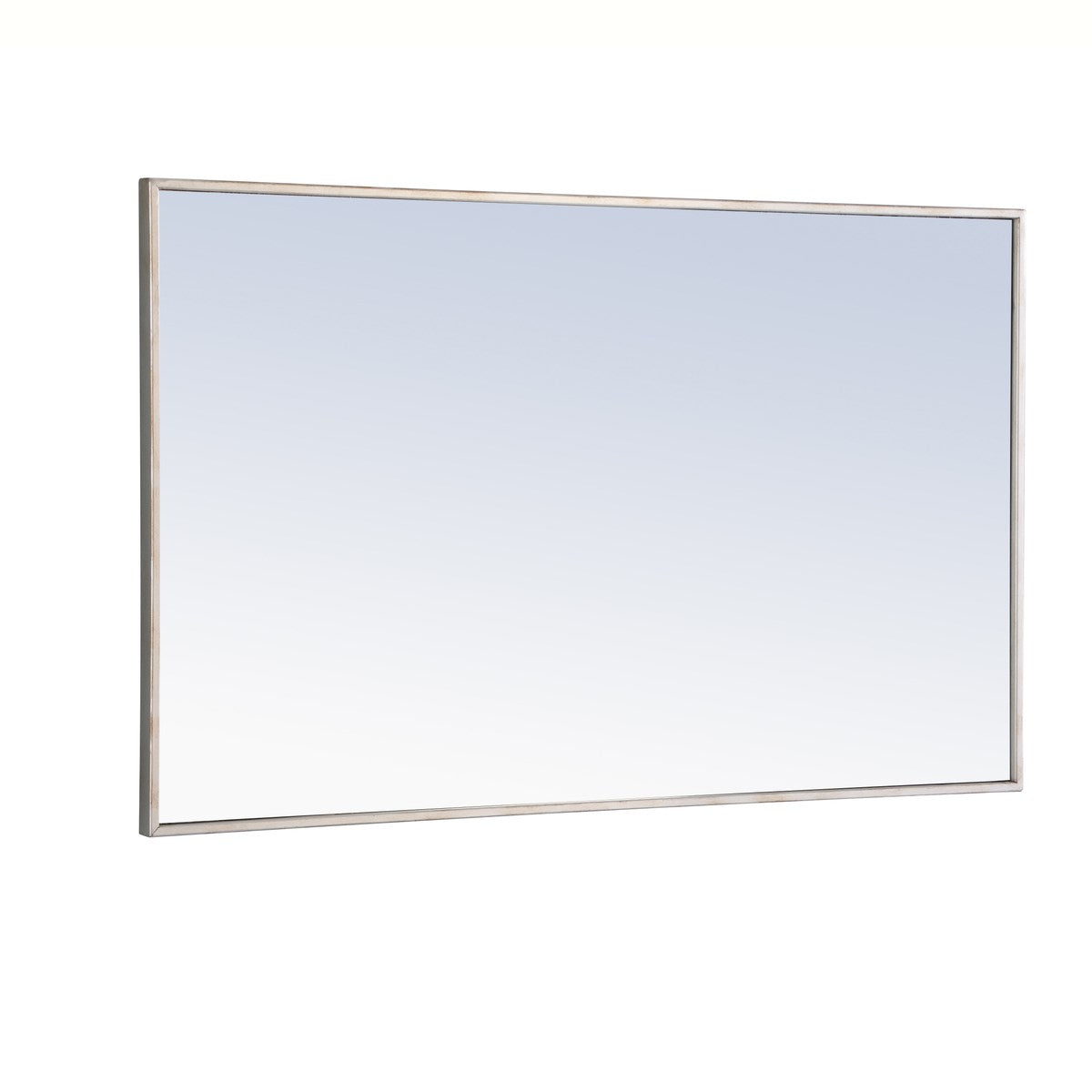 Metal Frame Rectangle Mirror 24 Inch Silver