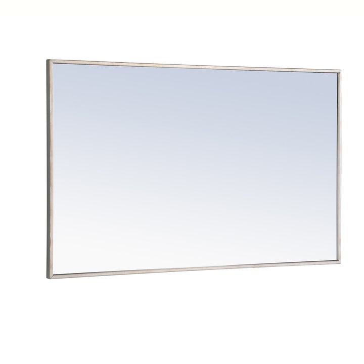 Metal Frame Rectangle Mirror 24 Inch Silver