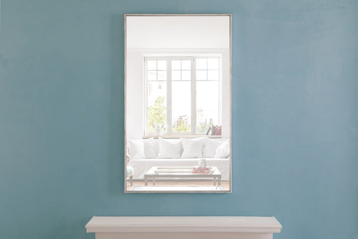 Metal Frame Rectangle Mirror 24 Inch Silver