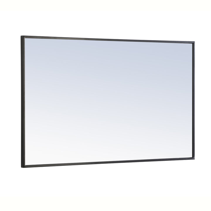 Metal Frame Rectangle Mirror 24 Inch Black