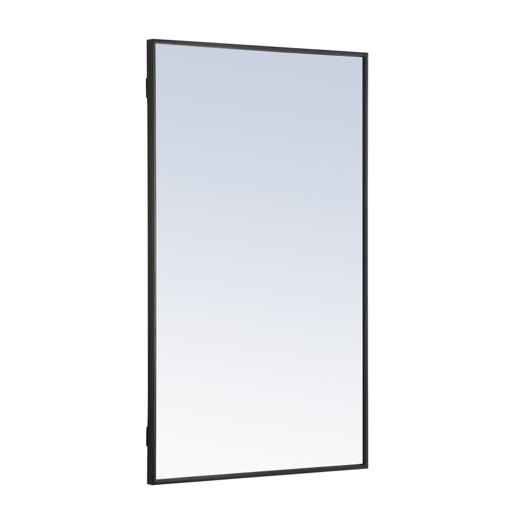Metal Frame Rectangle Mirror 24 Inch Black