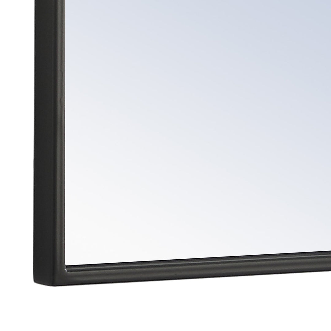 Metal Frame Rectangle Mirror 24 Inch Black