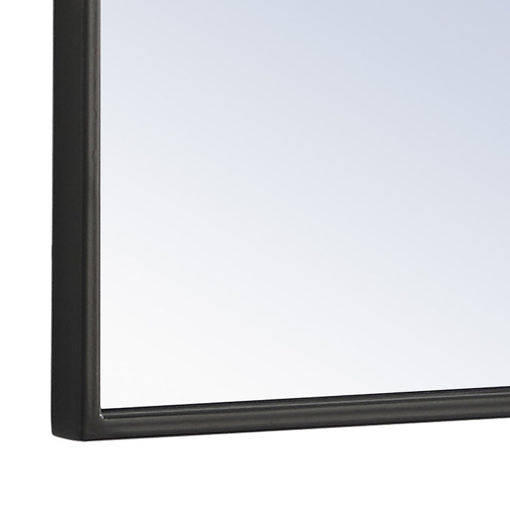Metal Frame Rectangle Mirror 24 Inch Black
