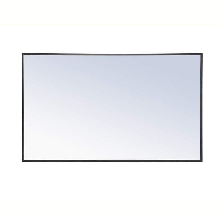 Metal Frame Rectangle Mirror 24 Inch Black