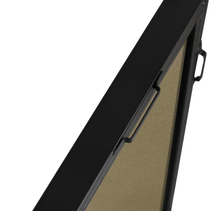Metal Frame Rectangle Mirror 24 Inch Black Finish