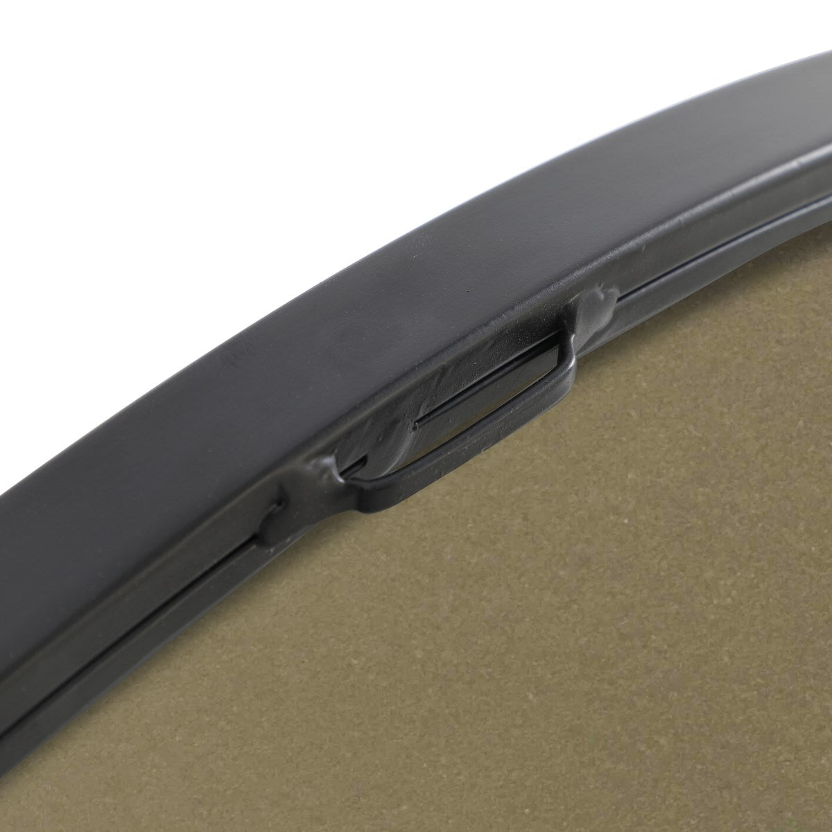 Metal Frame Round Mirror 42 Inch Black Finish