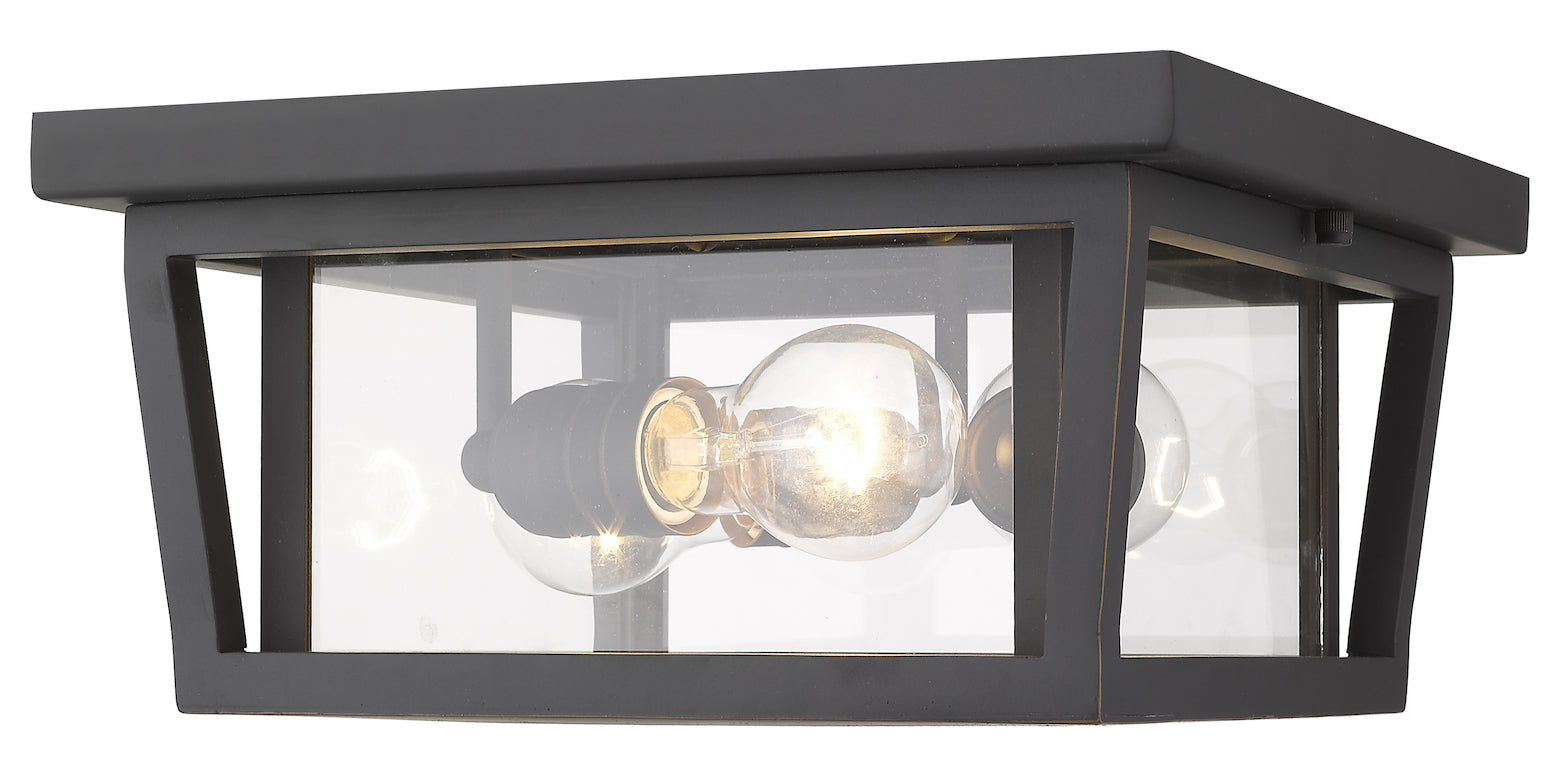 3 Light Outdoor Flush Ceiling Mount Fixture by Z-Lite