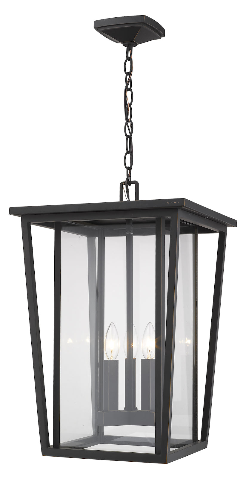 3 Light Outdoor Chain Mount Ceiling Fixture by Z-Lite