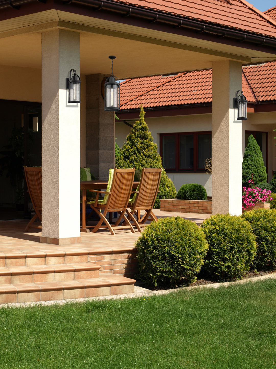 1 Light Outdoor Chain Mount Ceiling Fixture