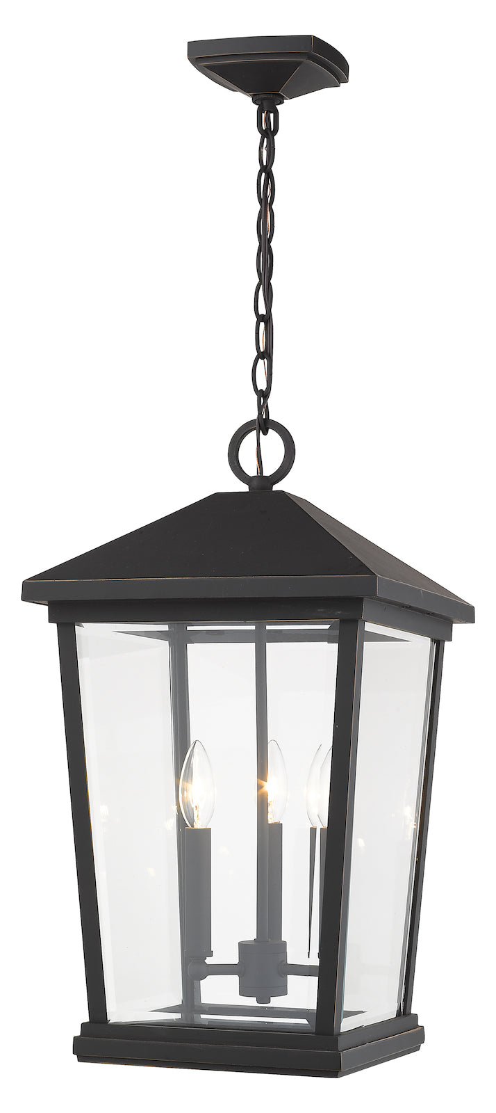 3 Light Outdoor Chain Mount Ceiling Fixture by Z-Lite