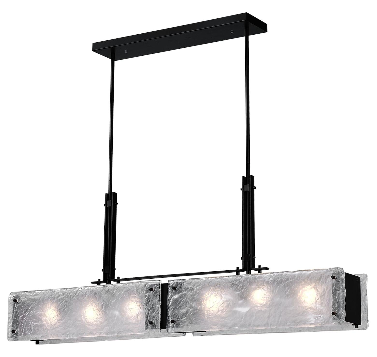 6 Light Chandelier With Black Finish by CWI Lighting