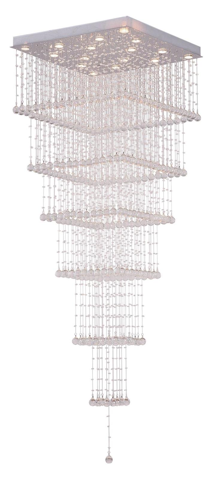 16 Light Flush Mount With Chrome Finish by CWI Lighting
