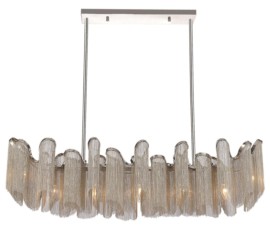 7 Light Down Chandelier With Chrome Finish by CWI Lighting