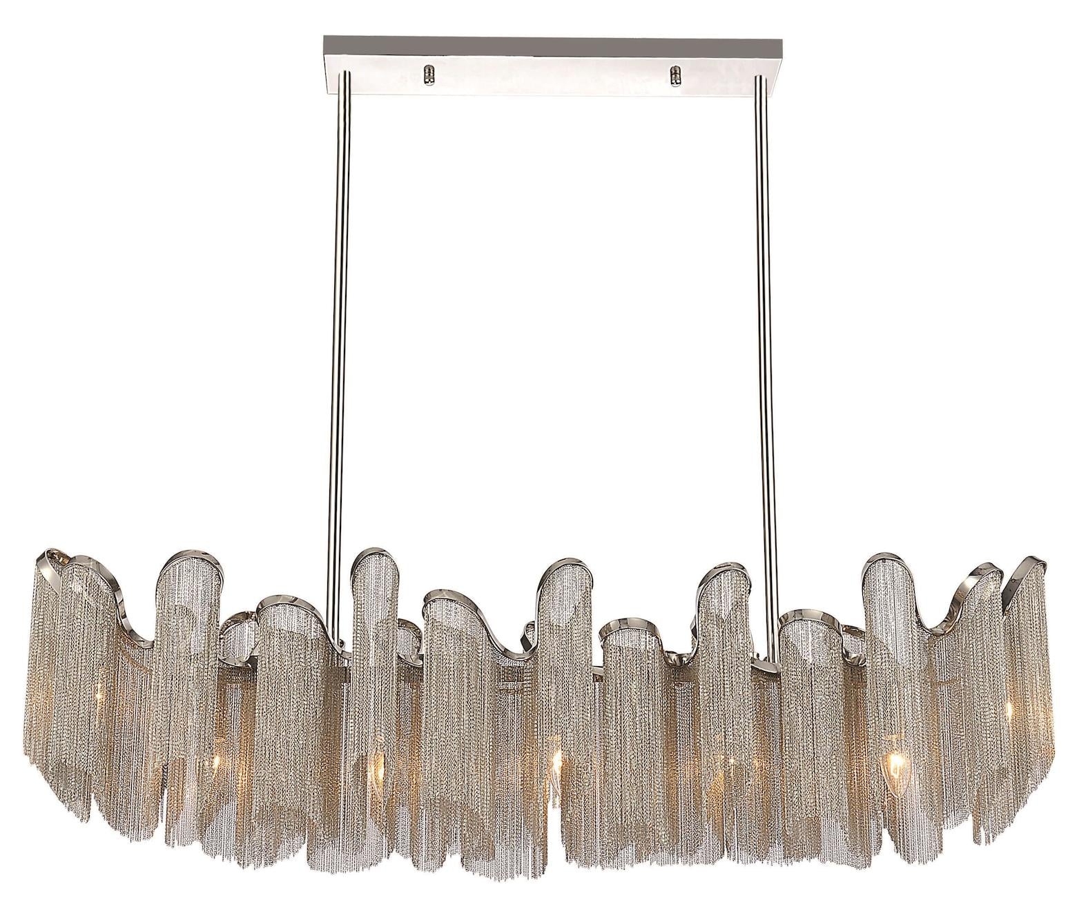 7 Light Down Chandelier With Chrome Finish by CWI Lighting