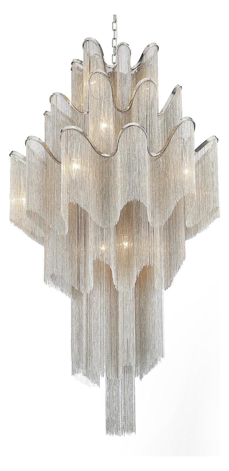 17 Light Down Chandelier With Chrome Finish by CWI Lighting
