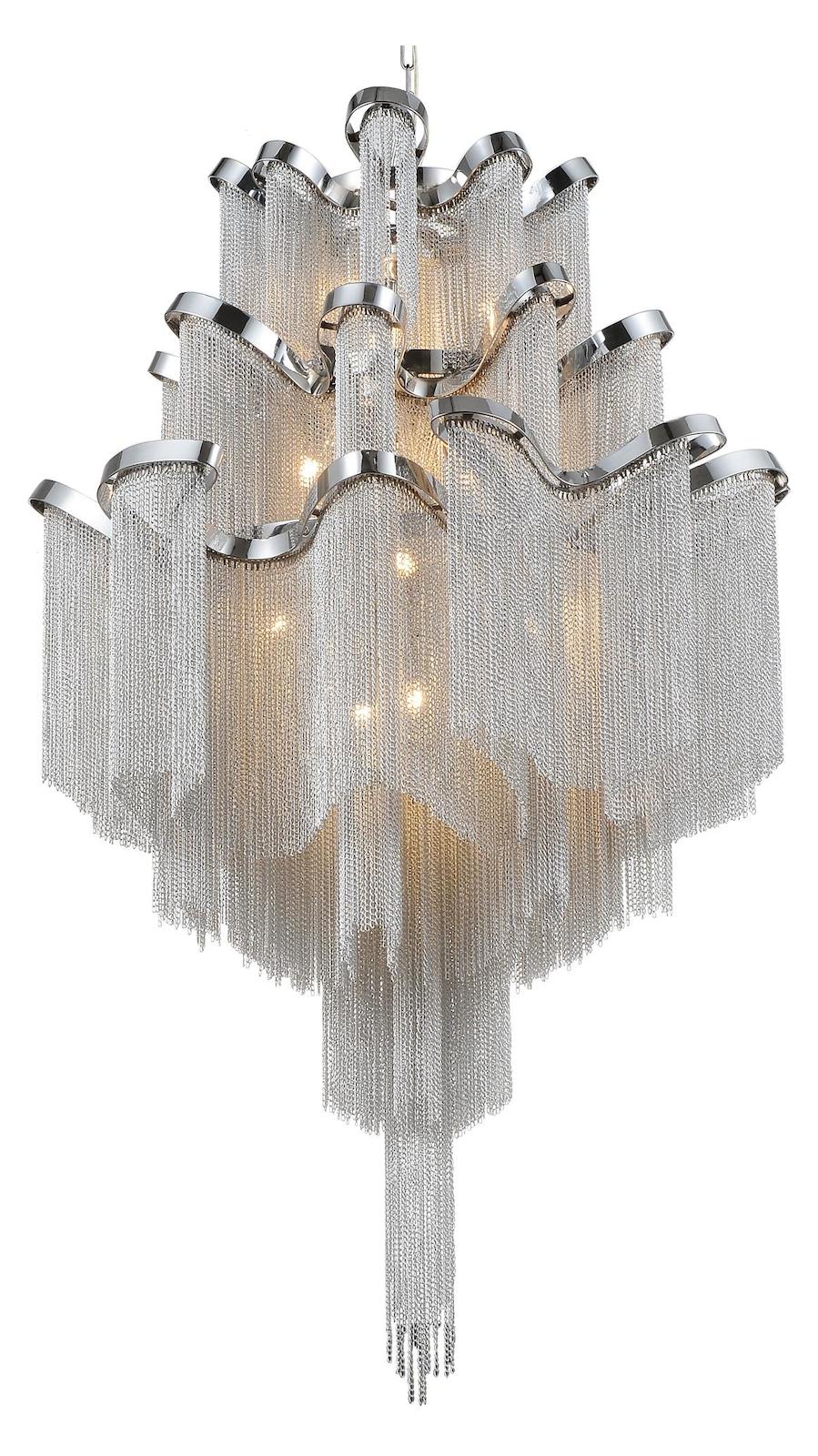 17 Light Down Chandelier With Chrome Finish by CWI Lighting