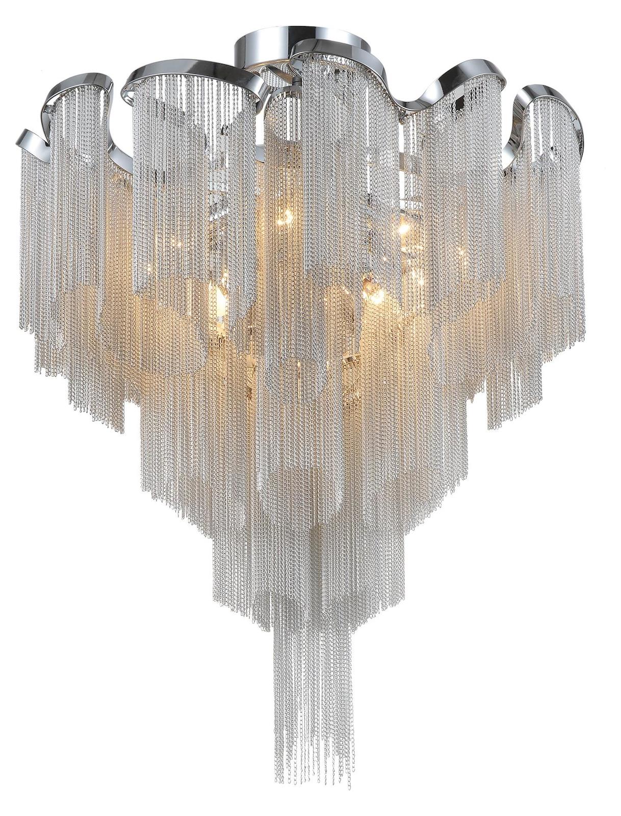 13 Light  Flush Mount With Chrome Finish by CWI Lighting