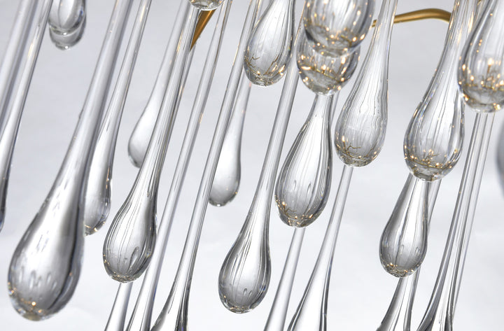 12 Light Chandelier With Gold Leaf Finish