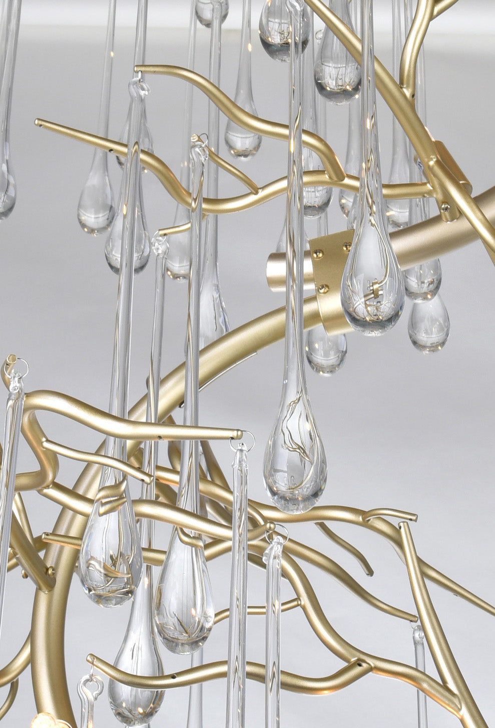 12 Light Chandelier With Gold Leaf Finish