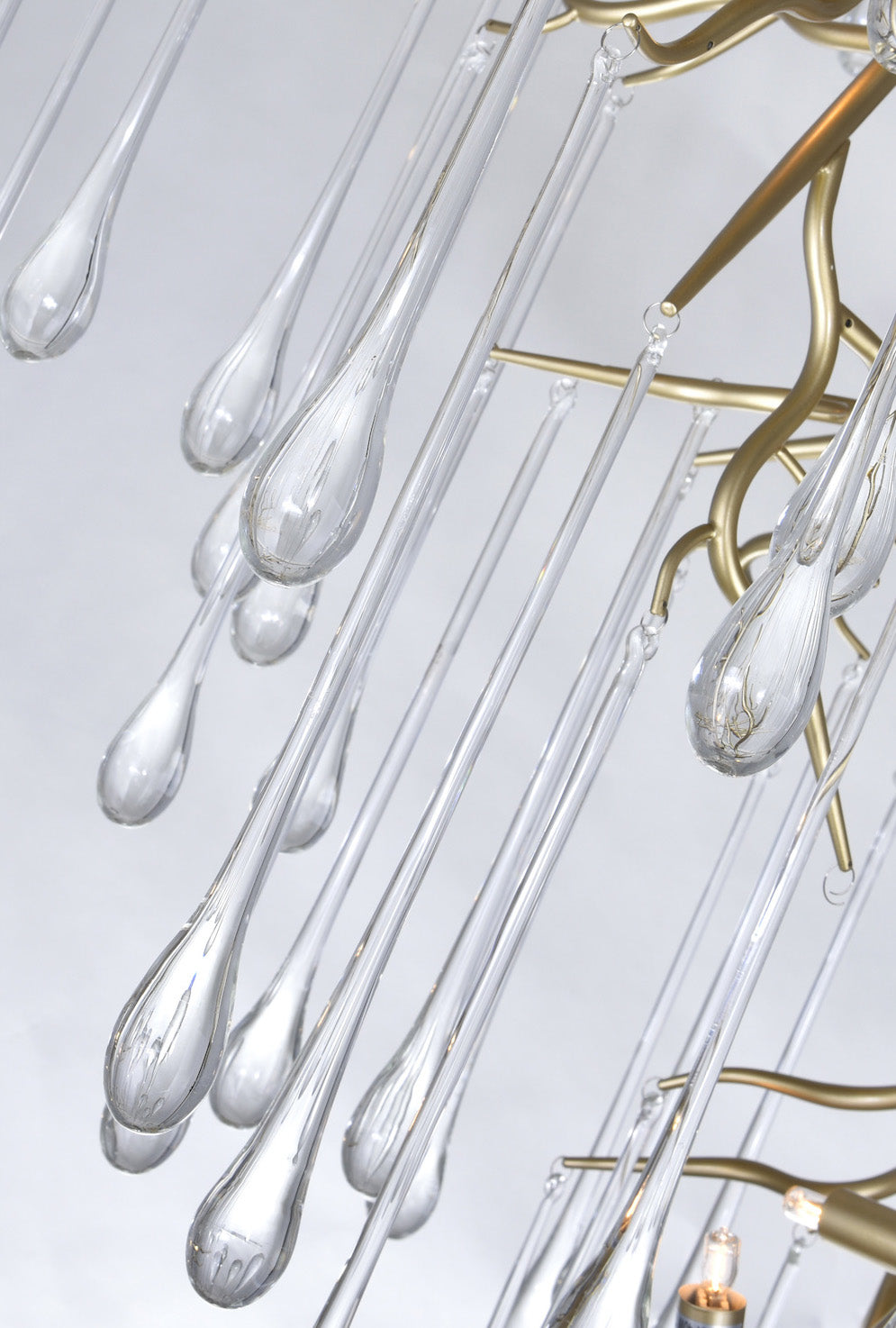 12 Light Chandelier With Gold Leaf Finish