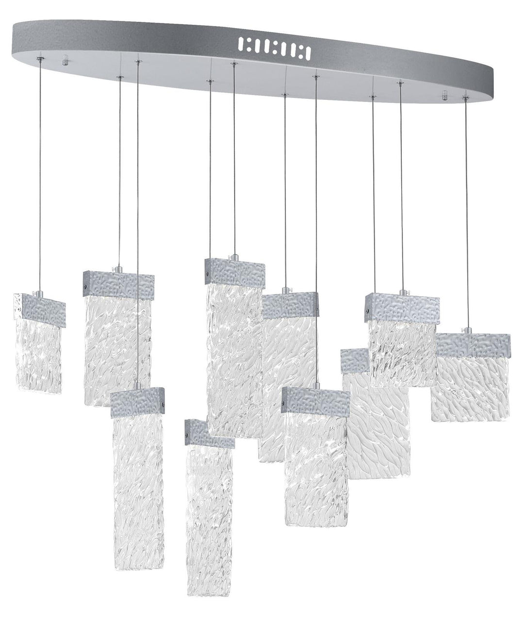 Led Chandelier With Pewter Finish by CWI Lighting