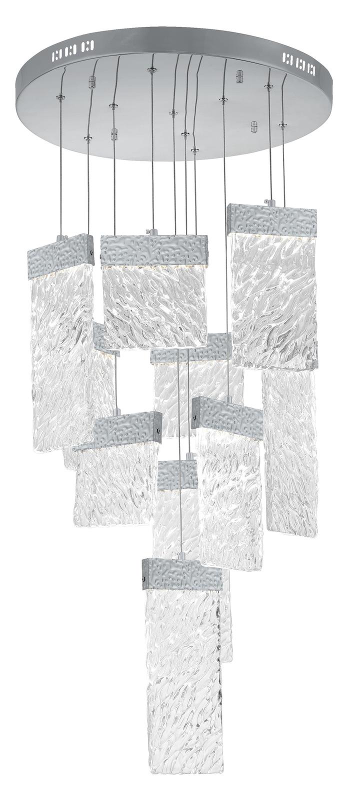 Led Chandelier With Pewter Finish by CWI Lighting