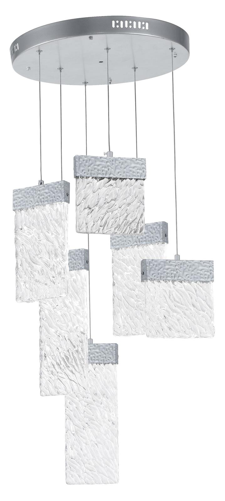 Led Chandelier With Pewter Finish by CWI Lighting