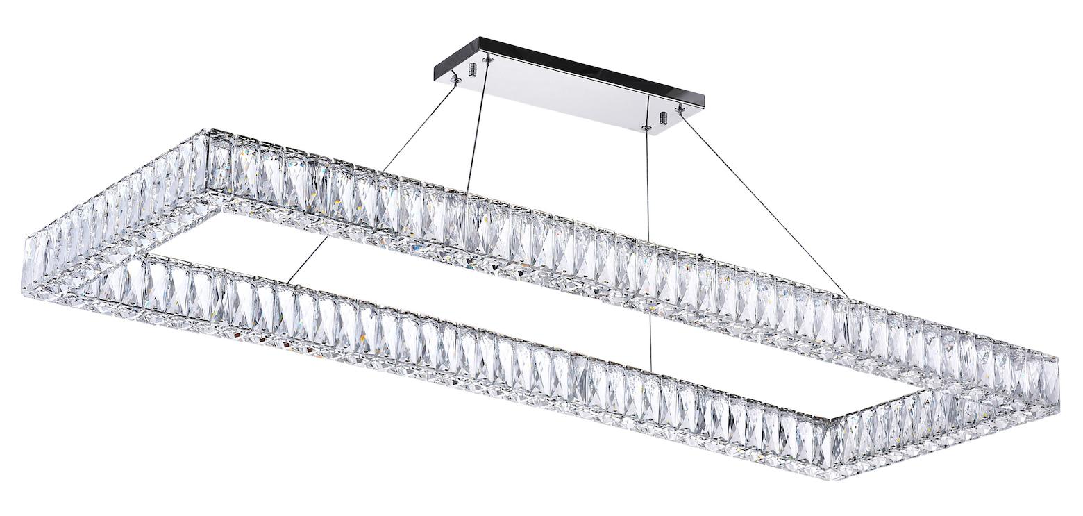 Led Chandelier With Chrome Finish by CWI Lighting